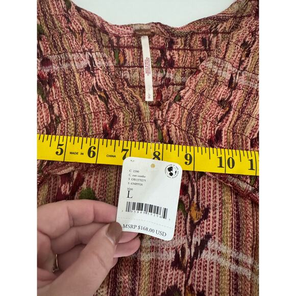 Free People Women’s Jackie Mini Dress Aztec New Size Large Boho Casual - Picture 8 of 9